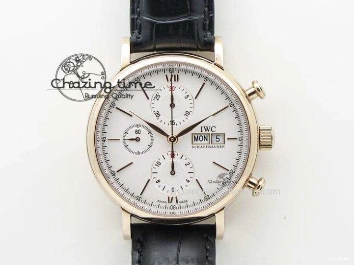 MIROTIME 0414 Pilot Chrono IW377726 ZF 1:1 Best Edition Green Dial on Brown Leather Strap A Trendsetting 7125